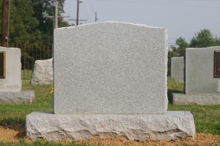 Standing upright, this style monument is easy to read at a distance, and also very easy to clean.  